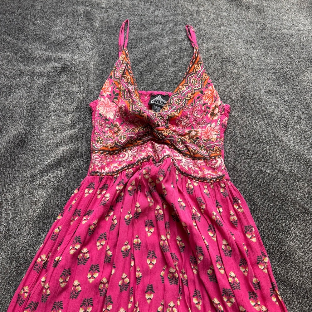Angie Twist Front Maxi Dress - Fuchsia - Picture 13 of 16